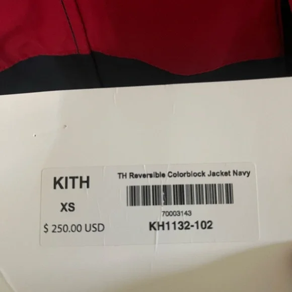 Kith x Tommy Hilfiger Reversible Colorblack Jacket Navy/Blue size XS